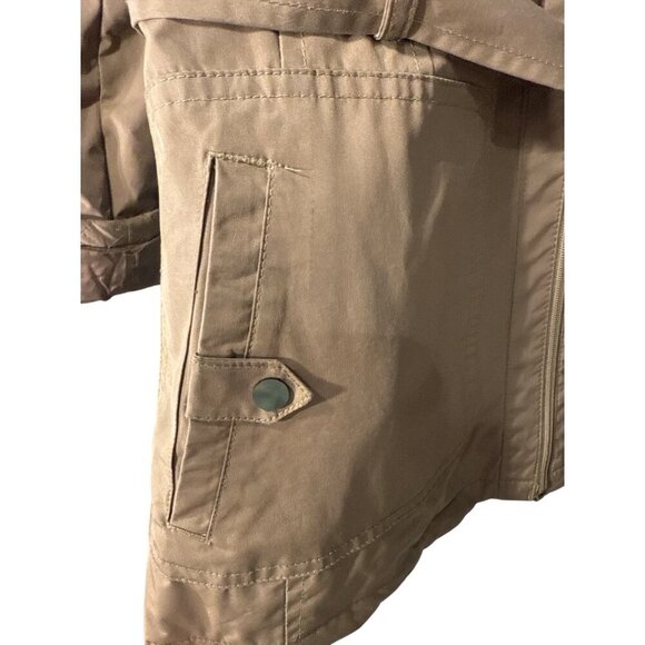 Women's Weather Tamer Tan Quilted Jacket Size Large, Pre-Owned Good Condition - Picture 9 of 12